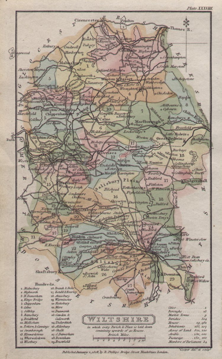 Map of Wiltshire - Cooper